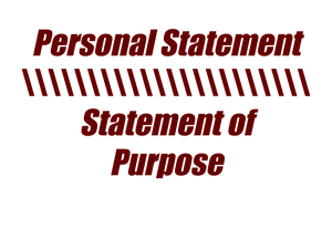 Buy Personal Statement and Statements of Purpose